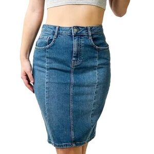 Anthropologie Pilcro and Letterpress Denim Mini Skirt Womens Size 6